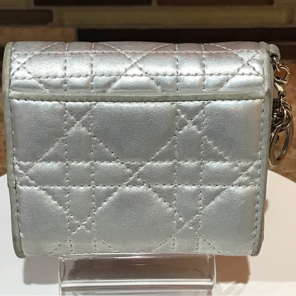 DIOR Silver Cannage Leather Trifold Wallet 😍🔥 - Picture 12 of 16